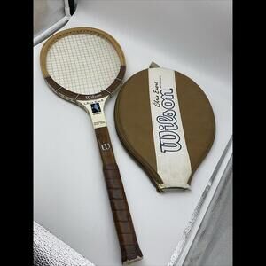 Vintage Chris Evert Autograph Model Wilson Wooden Tennis Racket, 4 1/8 Light
